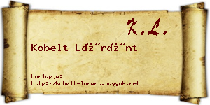Kobelt Lóránt névjegykártya